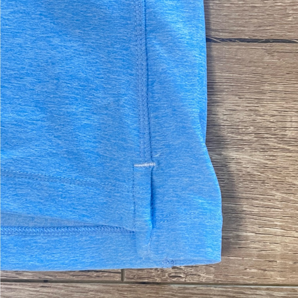Peter Millar KALOS Golf Women's Perth Melange Raglan-Sleeve 1/4 Zip Blue Size L - Picture 12 of 13